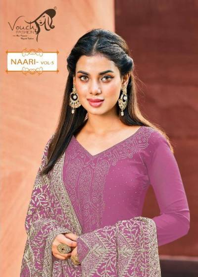 Naari Vol 5 By Vouch Punjabi Style Attractive Salwar Suits
